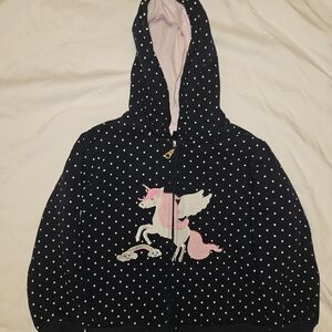 Source Unknown Black Polka Dot Unicorn Hoodie